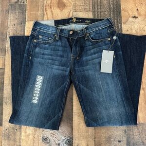 7 For All Mankind Indigo Wide Leg Jeans